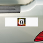 route 66 schild brand bumpersticker (Op auto)