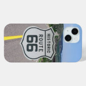 Route 66 Schild op Achtergrond van de Highway Case-Mate iPhone Case (Achterkant (horizontaal))