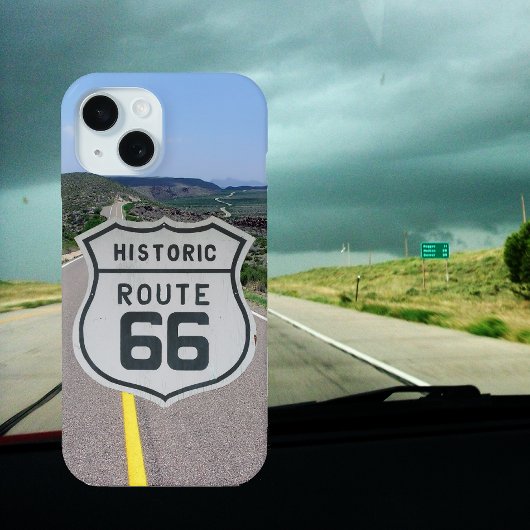 Route 66 Schild op Achtergrond van de Highway Case-Mate iPhone Case
