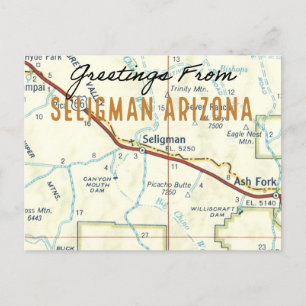 Route 66 Seligman Arizona Briefkaart