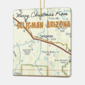 Route 66 Seligman Arizona Map Keramisch Ornament (Links)