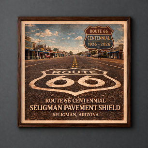 Route 66 Seligman Verhardings Schild Poster