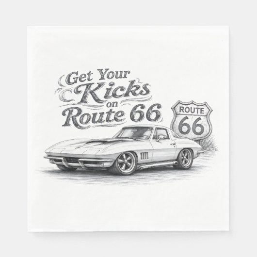 Route 66 servetten (Voorkant)