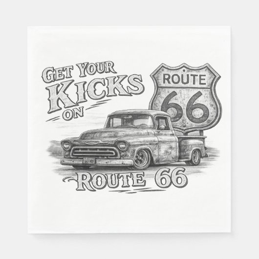 Route 66 servetten (Voorkant)