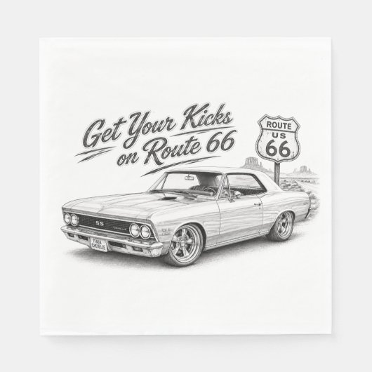 Route 66 servetten (Voorkant)