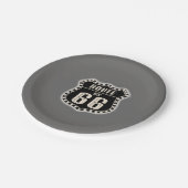 Route 66 Sign Americana Papieren Bordje (Gekanteld)