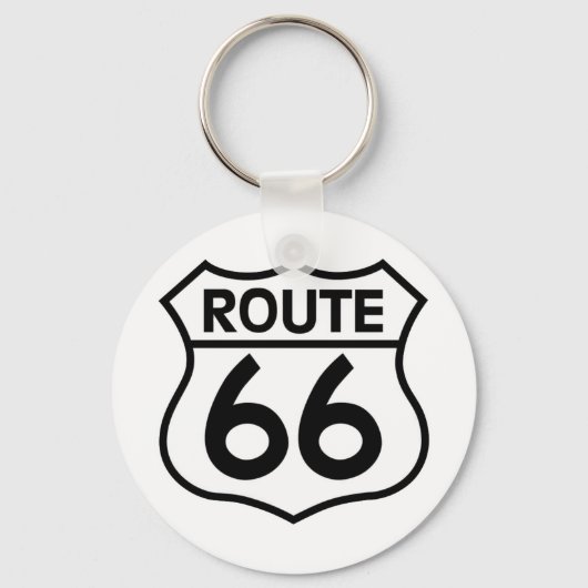 Route 66 Sign Apparel & Gifts Sleutelhanger (Voorkant)