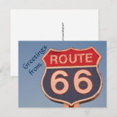 Route 66 Sign at Sunset Briefkaart (Voorkant / Achterkant)
