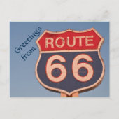 Route 66 Sign at Sunset Briefkaart (Voorkant)