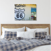 Route 66 Sign Canvas Afdruk (Insitu (Slaapkamer))