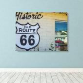 Route 66 Sign Canvas Afdruk (Insitu (Houten vloer))