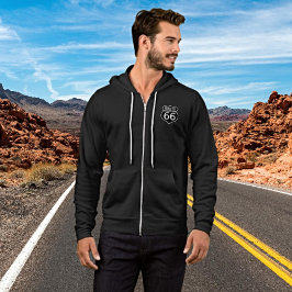 Route 66 Sign of uw Afbeelding of Logo Hoodie