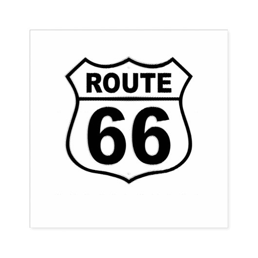 Route 66 Sign Rubberstempel (Afrduk)