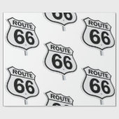 Route 66 Sign Wrapping Paper Cadeaupapier (Vlak)