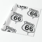 Route 66 Sign Wrapping Paper Cadeaupapier (Uitgerold)