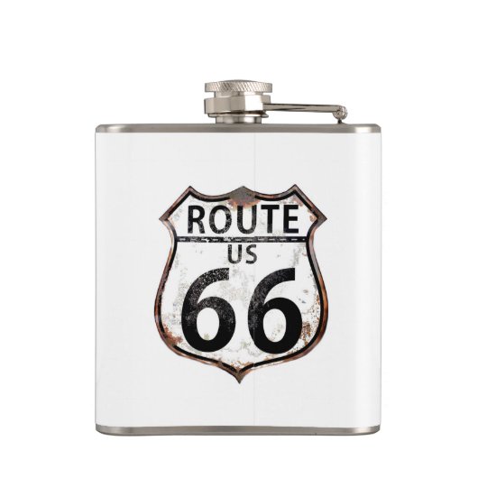 Route 66  signalisatie heupfles (Achterkant)