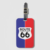 Route 66 snelweg teken aangepaste reisbagage label bagagelabel (Voorkant (verticaal))