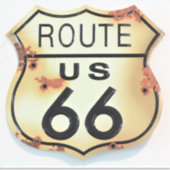 Route 66 Snelweg verkeersbord Sticker (Voorkant)