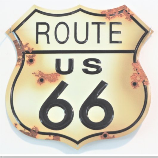  Route 66 Snelweg verkeersbord Sticker (Voorkant)