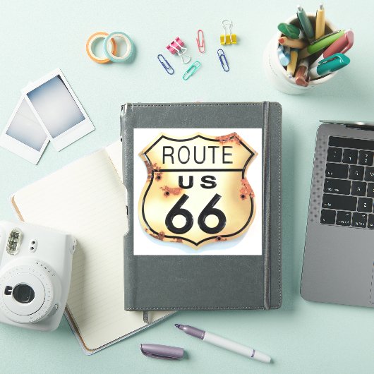 Route 66 Snelweg verkeersbord Sticker (iPad Cover)