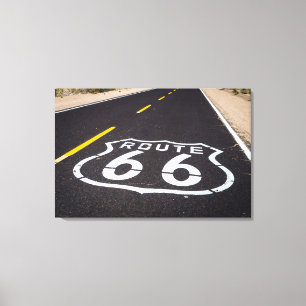Route 66 snelwegmarkering, Arizona Canvas Afdruk