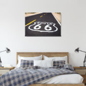 Route 66 snelwegmarkering, Arizona Canvas Afdruk (Insitu (Slaapkamer))