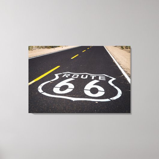 Route 66 snelwegmarkering, Arizona Canvas Afdruk (Voorkant)
