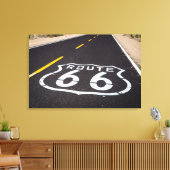 Route 66 snelwegmarkering, Arizona Canvas Afdruk (Insitu (Woonkamer))