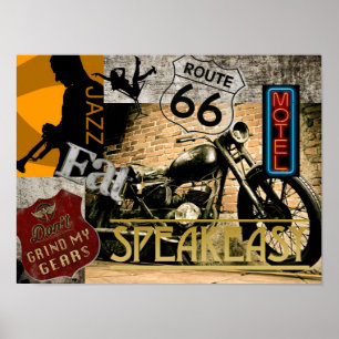 Route 66 Speakeasy Poster