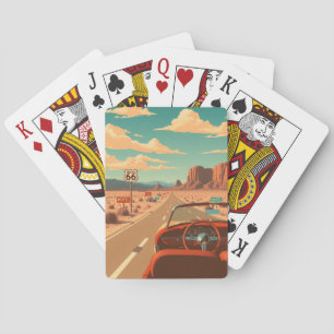 Route 66 Speelkaarten Vintage Reis Road Trip