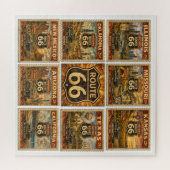 Route 66 spelavond staatstempel mozaïek legpuzzel (Horizontaal)
