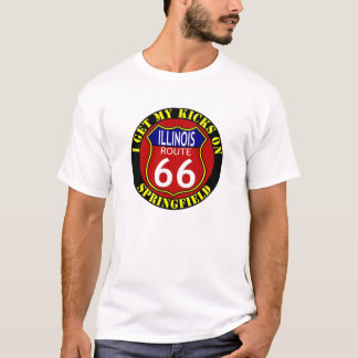 ROUTE 66 SPRINGFIELD ILLINOIS T-SHIRT