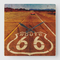  Route 66 Square Wall Clock