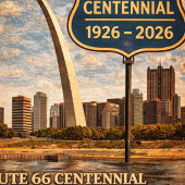 Route 66 St Louis Gateway Arch Poster