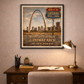 Route 66 St Louis Gateway Arch Poster