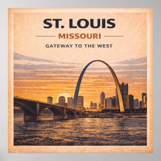Route 66 St Louis Gateway Erfgoed Poster (Voorkant)