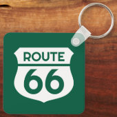 Route 66 staat snelweg teken aangepaste logo metal sleutelhanger (Achterkant)