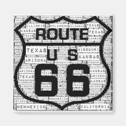 Route 66 Staten Magneet (Voorkant)