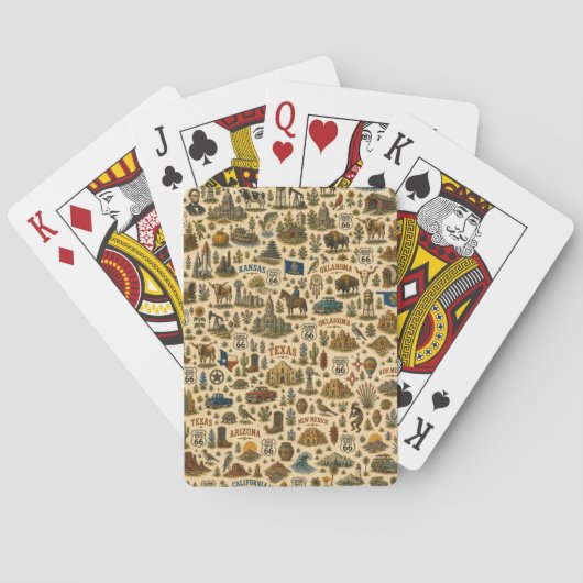 Route 66 States Lucky Tour Pokerkaarten (Achterkant)