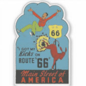 Route 66  Sticker Stijlreizen (Voorkant)