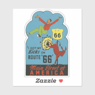 Route 66  Sticker Stijlreizen