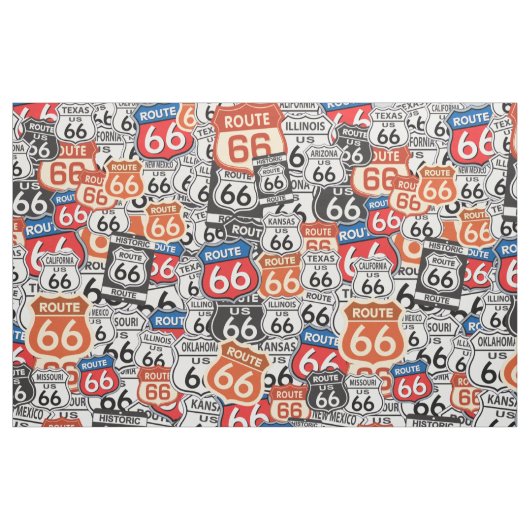 Route 66 stof (Fat Quarter)