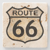 Route 66 Stone Onderzetter (Voorkant)