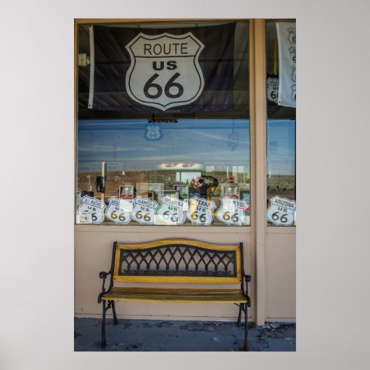 Route 66 Storefront Poster (Voorkant)