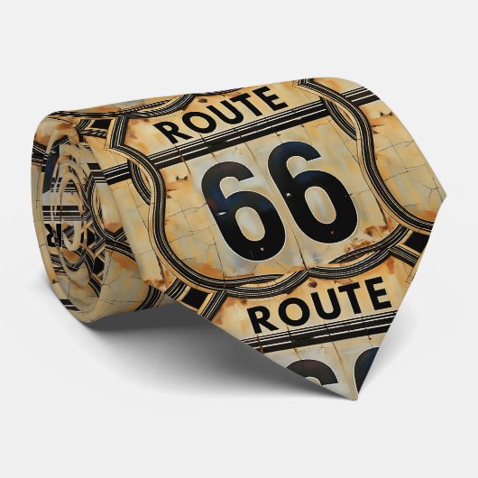 Route 66 stropdas (Opgerold)