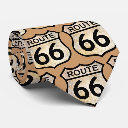 Route 66 stropdas (Opgerold)