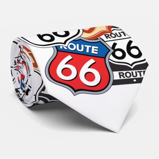 Route 66 stropdas (Opgerold)