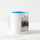 Route 66 Studebaker Petrified Forest Nationaal Par Tweekleurige Koffiemok (Voorkant links)