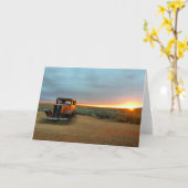 Route 66 Sunset wenskaart (leeg binnenin) Kaart (Gele Bloem)