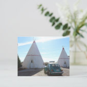 Route 66  TeePee Motel Briefkaart (Staand voorkant)